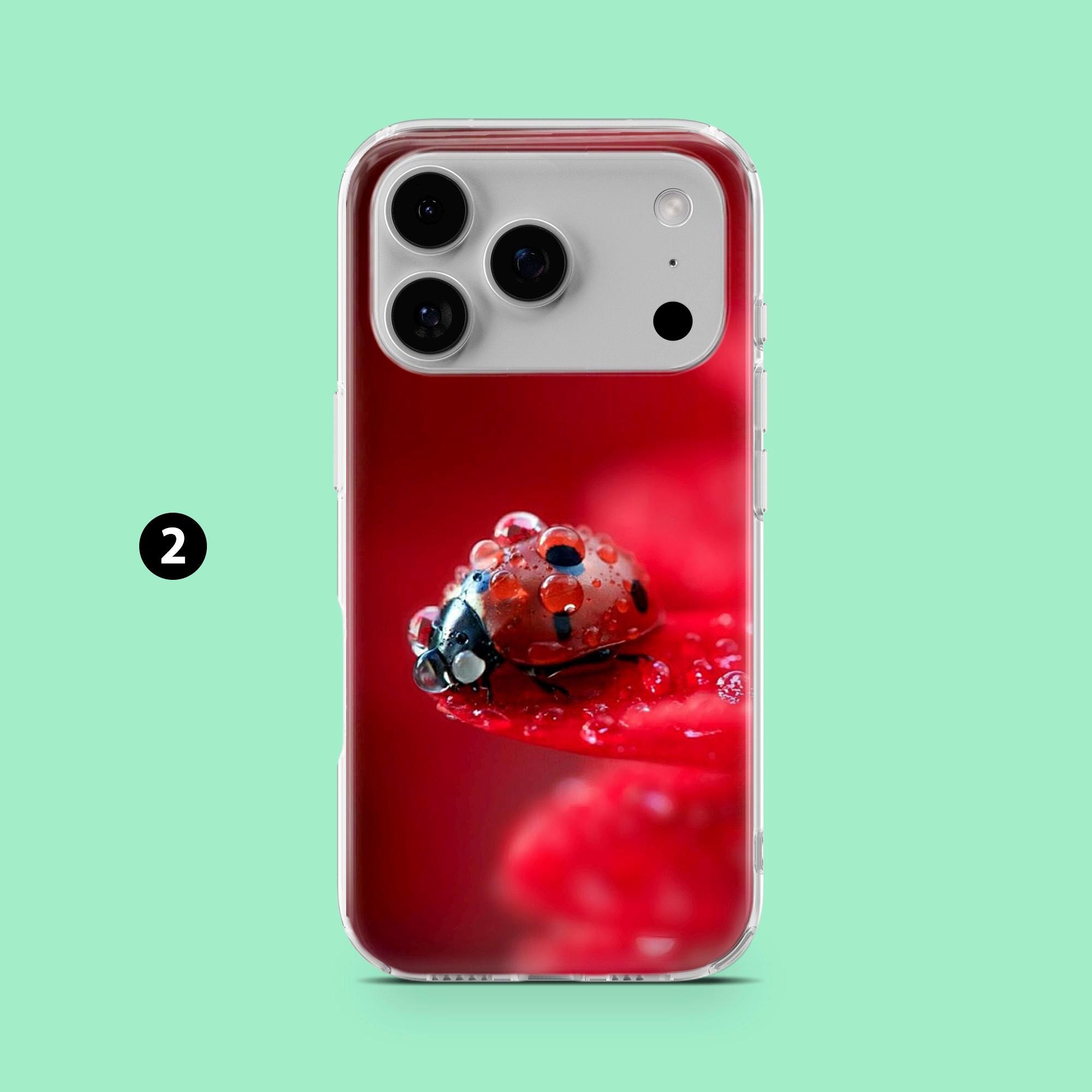 てんとう虫の携帯ケース かわいいてんとう虫カバー iPhone 17、17Pro