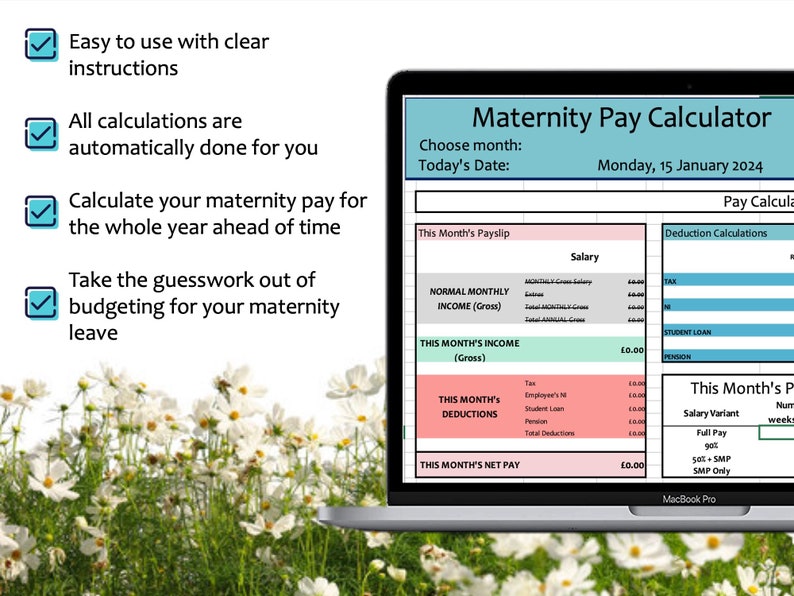 Maternity Pay Calculator 202324 Etsy