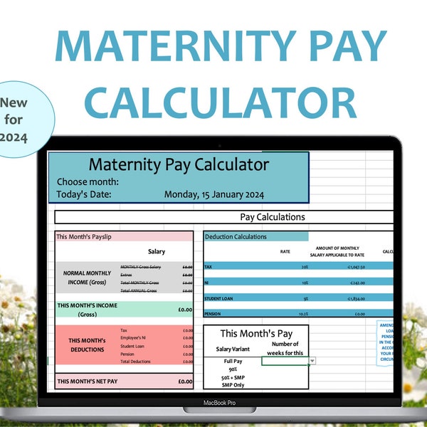 Maternity Pay Calculator 2023-24 | Finance Planning | Excel