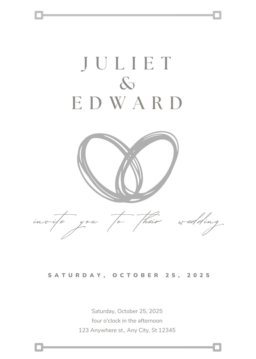 Printable Wedding Invitations, Custom Wedding Stationery,diy Wedding