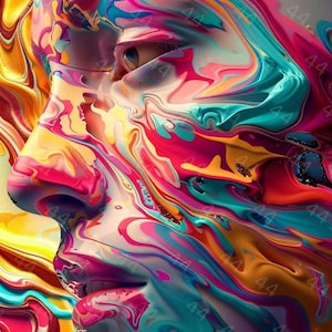 4-Abstract Fluid Art Phone Wallpaper (Bundle) • Surreal Portrait Lock Screen (Digital Download)