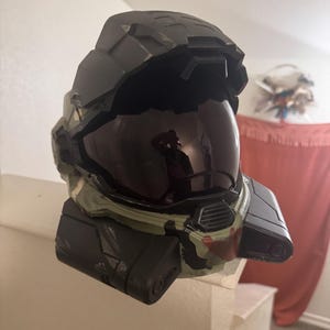 Halo Reach Security Helmet | 3D Printed Spartan Armor | Custom Paint, Visor Colors & Magnetic Backing | Cosplay Prop / Display Helmet