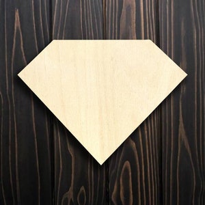 Diamond - Laser Cut Out Unfinished Wood Craft Shape XTR17 Diamond - Laser Cut Out Unfinished Wood Craft Shape XTR17