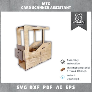 Assistant de scanner de cartes Magic The Gathering découpées au laser | Scanner de cartes | Assistant de scanner de cartes Pokémon | Collection de cartes MTG | 3 mm | 1/8 pouce