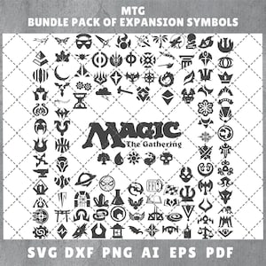 Magic The Gathering Bundle Pack Expansion Symbols | MTG Icon | MTG Clipart | MTG Symbols of Mana | Mtg Logo | Magic Expansion Symbol