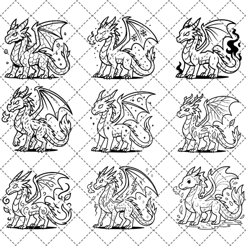 Laser Cut Adult Dragon SVG Bundle Files | Dnd Gifts | Vector ...