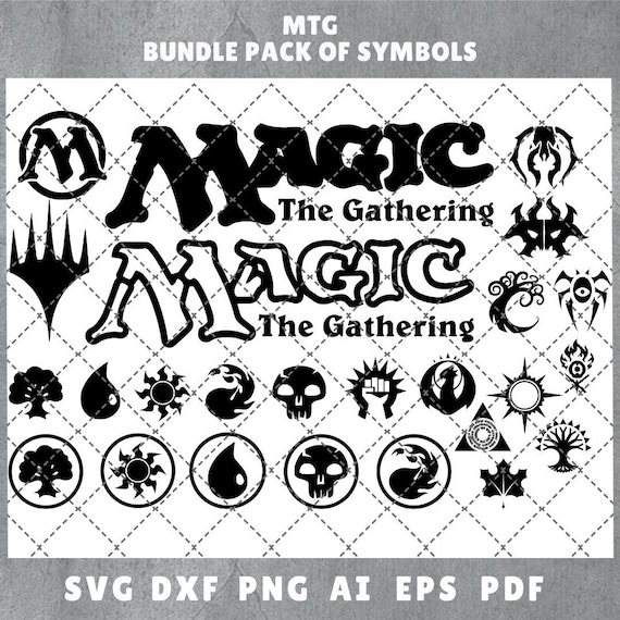 Laser Cut Magic the Gathering Bundle Pack of Mana Symbols