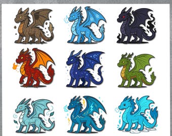 Laser Cut Adult Dragon SVG Bundle Files | DnD Gifts | Vector | Printable | PNG clipart 300 DPI