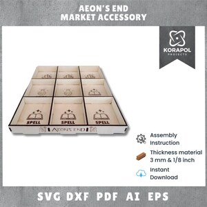Aeon's End Market Laser Cut Bordspel Accessoires | Aeon's eindmarkt | 3 mm | 1/8 inch | Montage-instructie