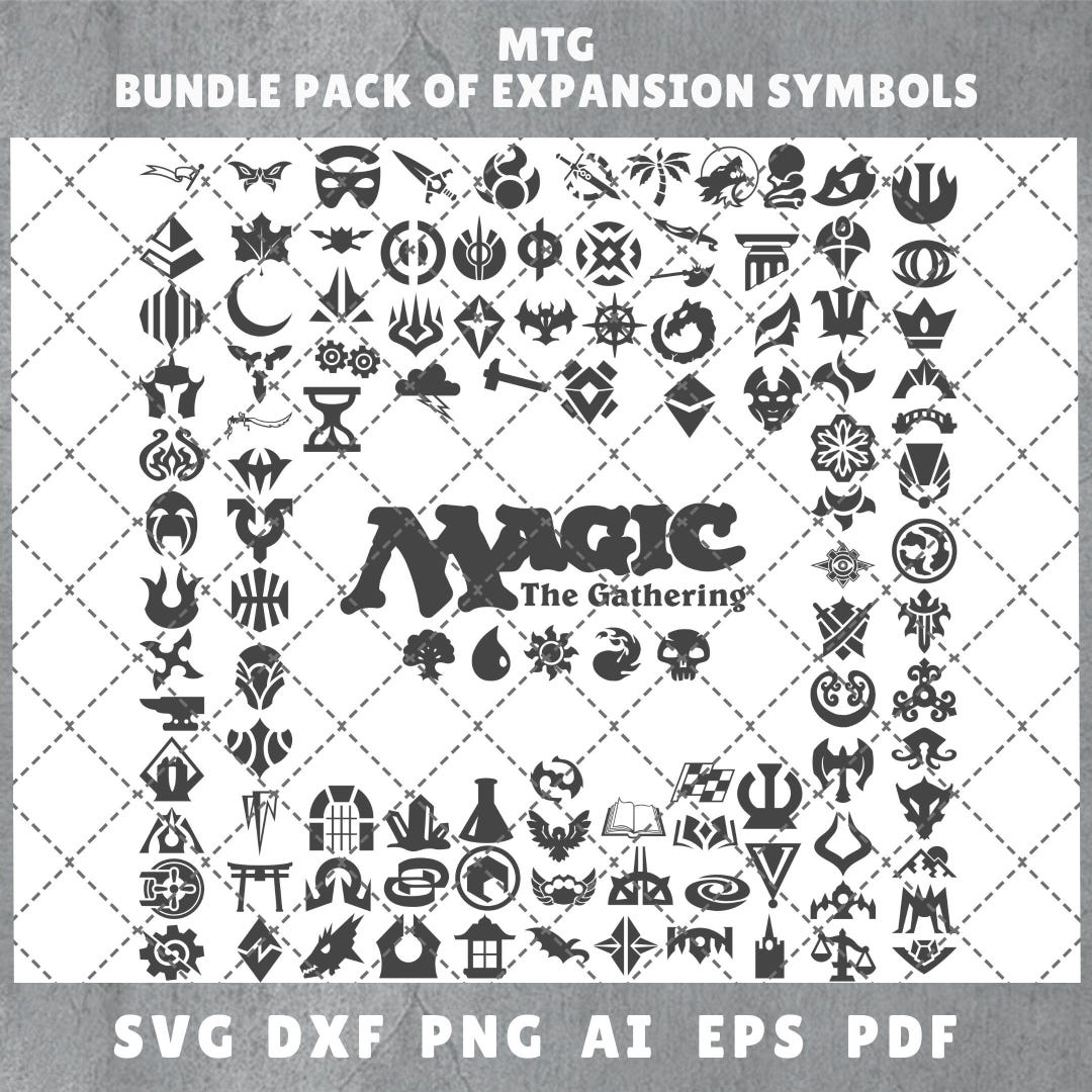 Magic the Gathering Bundle Pack Expansion Symbols | MTG Icon | MTG ...