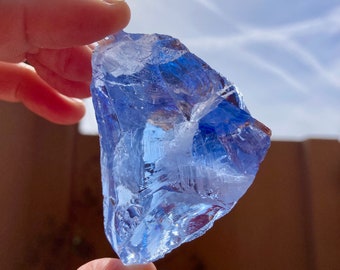 Luminescent Blue Andara Crystal from Mount Shasta 101 grams.