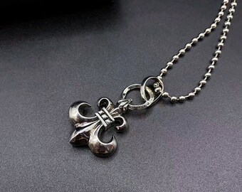 Handmade Chrome Hearts Style Necklace, Punk Necklace,Unisex Gothic Charm Necklace, Punk Hip Hop Necklace Inspired By Chrome Hearts