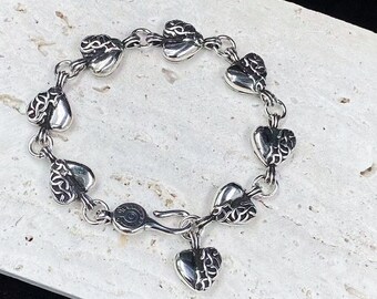 Handgemaakte Chrome Hearts Style-armbanden, Unisex gotische bedelarmband, punkarmband, oude charmes, hiphoparmband geïnspireerd door chromen harten