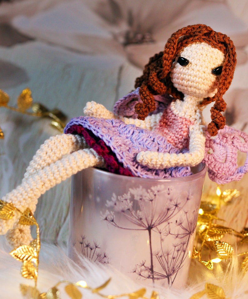 Handgestrickte Positive Blumen Puppe - Glücksbringer Geschenk Mit Dankeskarte