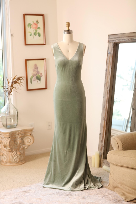 green velvet backless dress Dark Green Velvet Halter Mermaid Long Formal Dress with Slit
