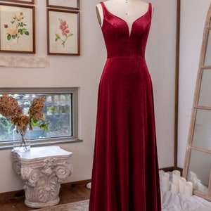 Grace Handmade Velvet SWEETHEART Bridesmaid Dress  Free Custom Sizing - Long Maxi Formal Gown
