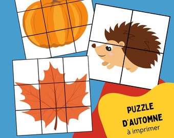 Puzzles d'automne Maternelle - Format carré