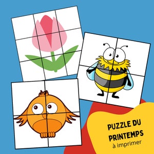 Puzzles de printemps Maternelle Format carré image 1