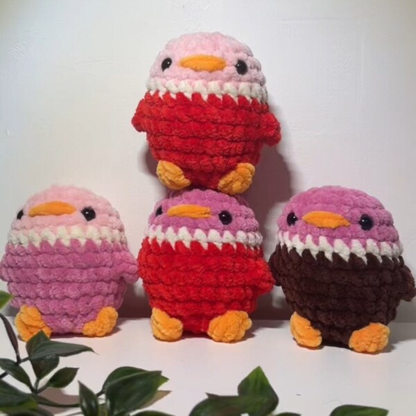 Canards saint valentin en crochet fait main