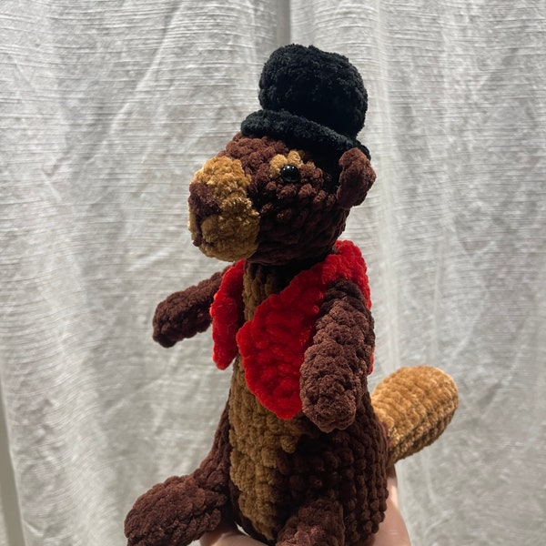 Marmotte en crochet fait main personnalisée