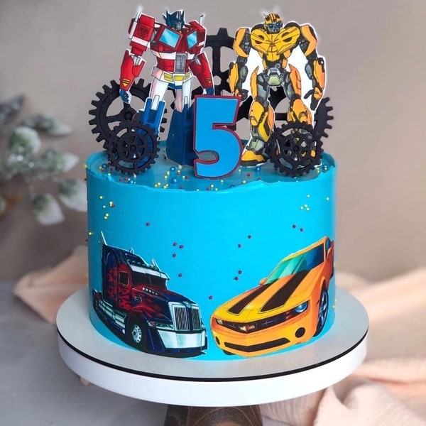 Décoration pour gâteau Transformers