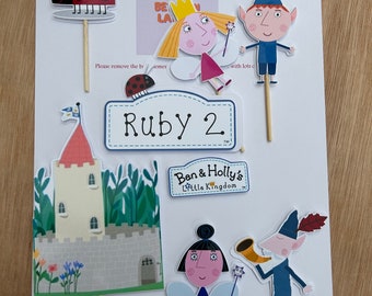 Ben and holly cake topper set