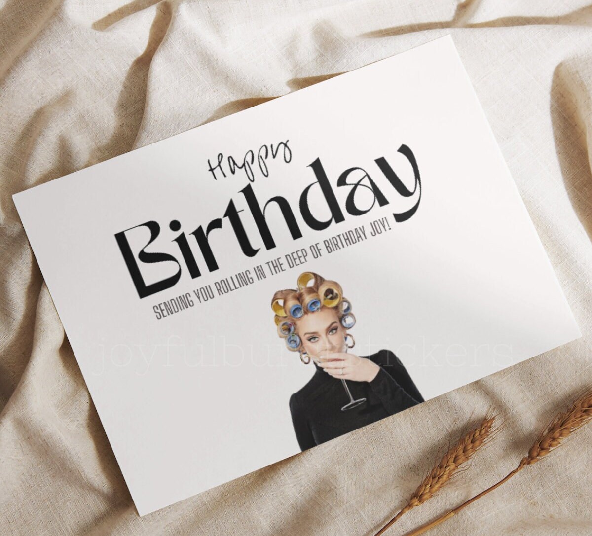 Adele Printable Birthday Card. Daydreamers Birthday Card. Adele