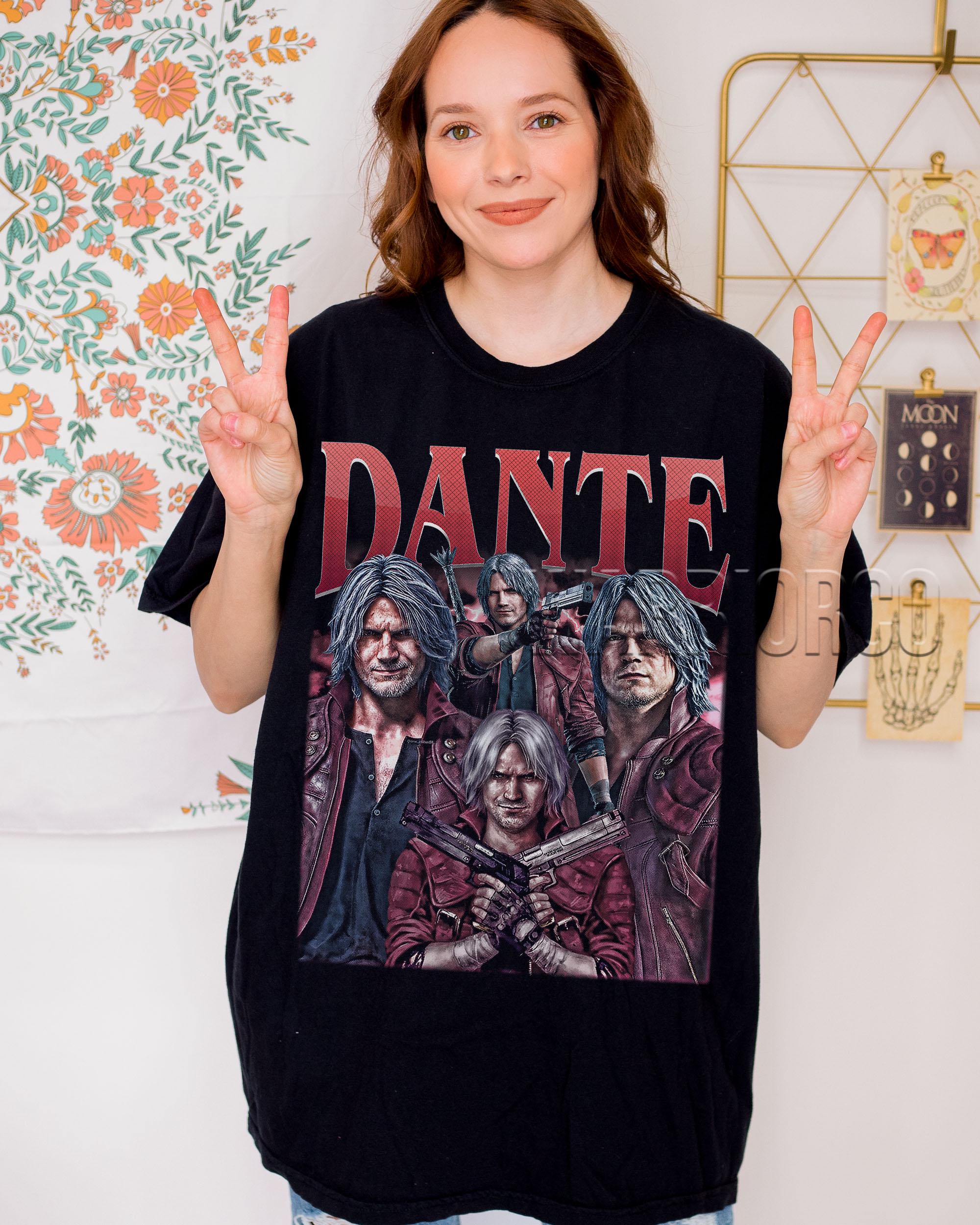 Dante Devil May Cry Vintage T-Shirt, Demon Hunter Shirt, Devil May Cry Fan Art Tee, Comfort Colors Unisex