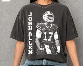 Retro Josh Allen T-Shirt: 90's Vintage Unisex Comfort Colors Tee ID