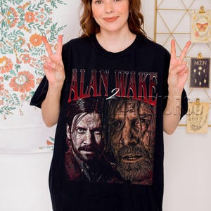 Retro Alan Wake T-Shirt: 90&#39;s Vintage Style Comfort Colors Tee