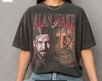Retro Alan Wake T-Shirt: 90's Vintage Style Comfort Colors Tee ID