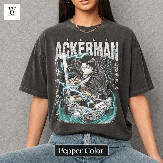 Levi Ackerman Anime Shirt: Vintage Manga Style, Comfort Colors ID