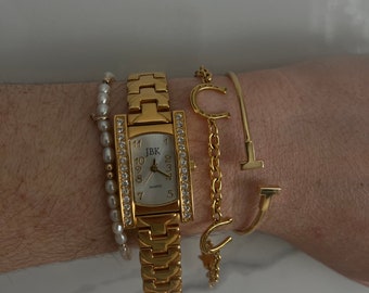 JBK Goldene Vintage Armbanduhr