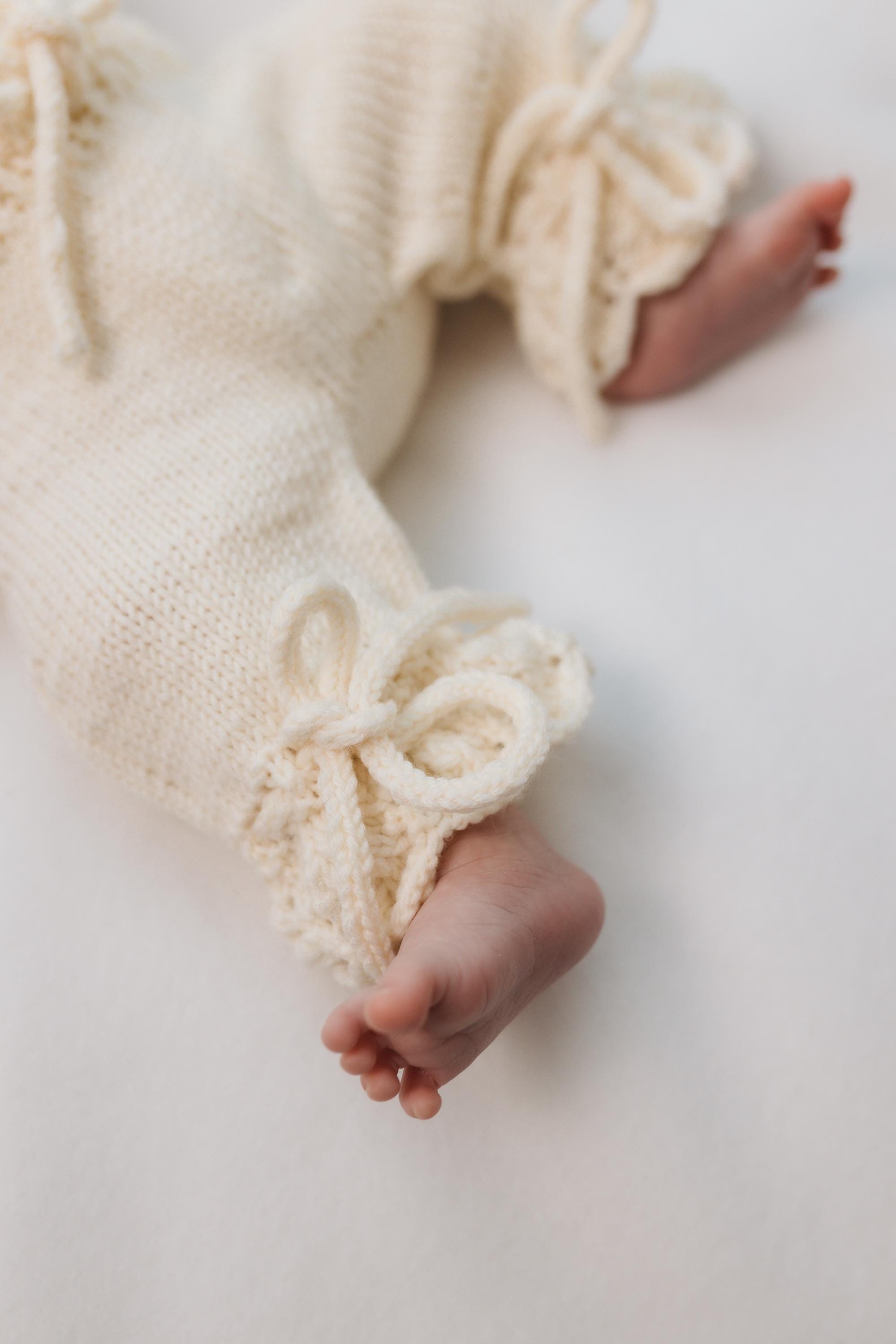 Knitting Pattern for Baby Romper Charlotte With Ruffles & Icord ...