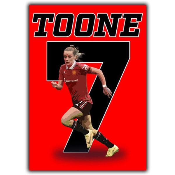 Ella Toone Womens England National Team Poster, Digital custom football poster