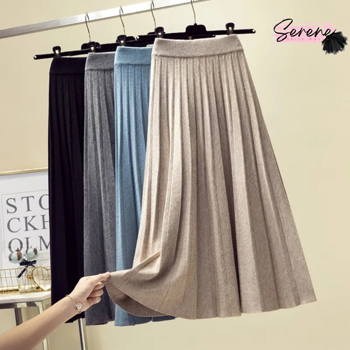 Jupe Crayon Vintage En Laine Taille 8 Gris - Le Basique Chic D'Occasion