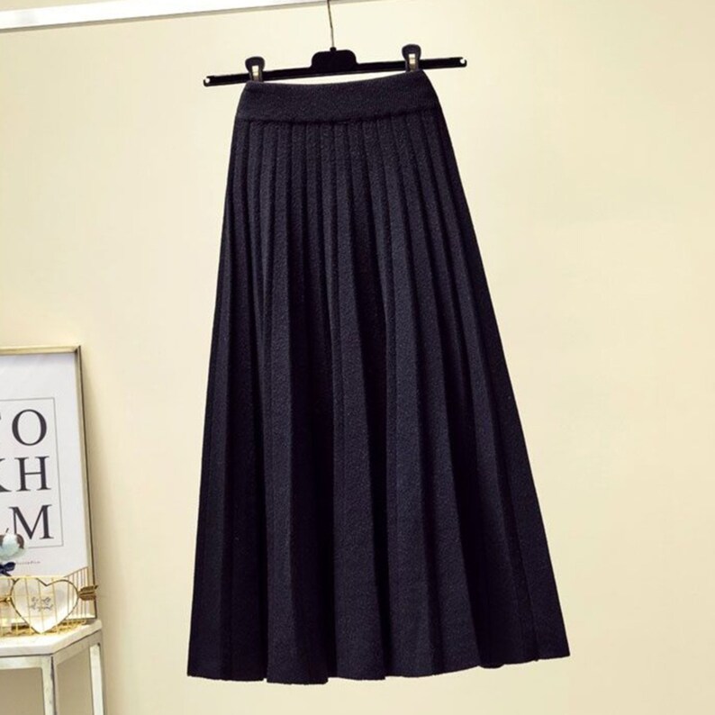 Wool-Blend A-Line Skirt