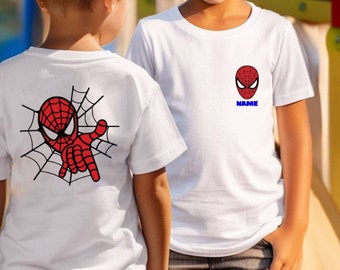 Custom Spiderman Shirt, Spider Man Shirt, Custom Name Shirt, Spiderman Matching Sweatshirt, Custom Birthday Outfit, Marvels Gifts