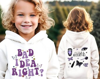 Kid Bad Idea Right Shirt, Kid Olivia Rodrigo Guts Shirt, Olivia Rodrigo Youth Sweatshirt, Teenager Girl Gift, Olivia Rodrigo Merch