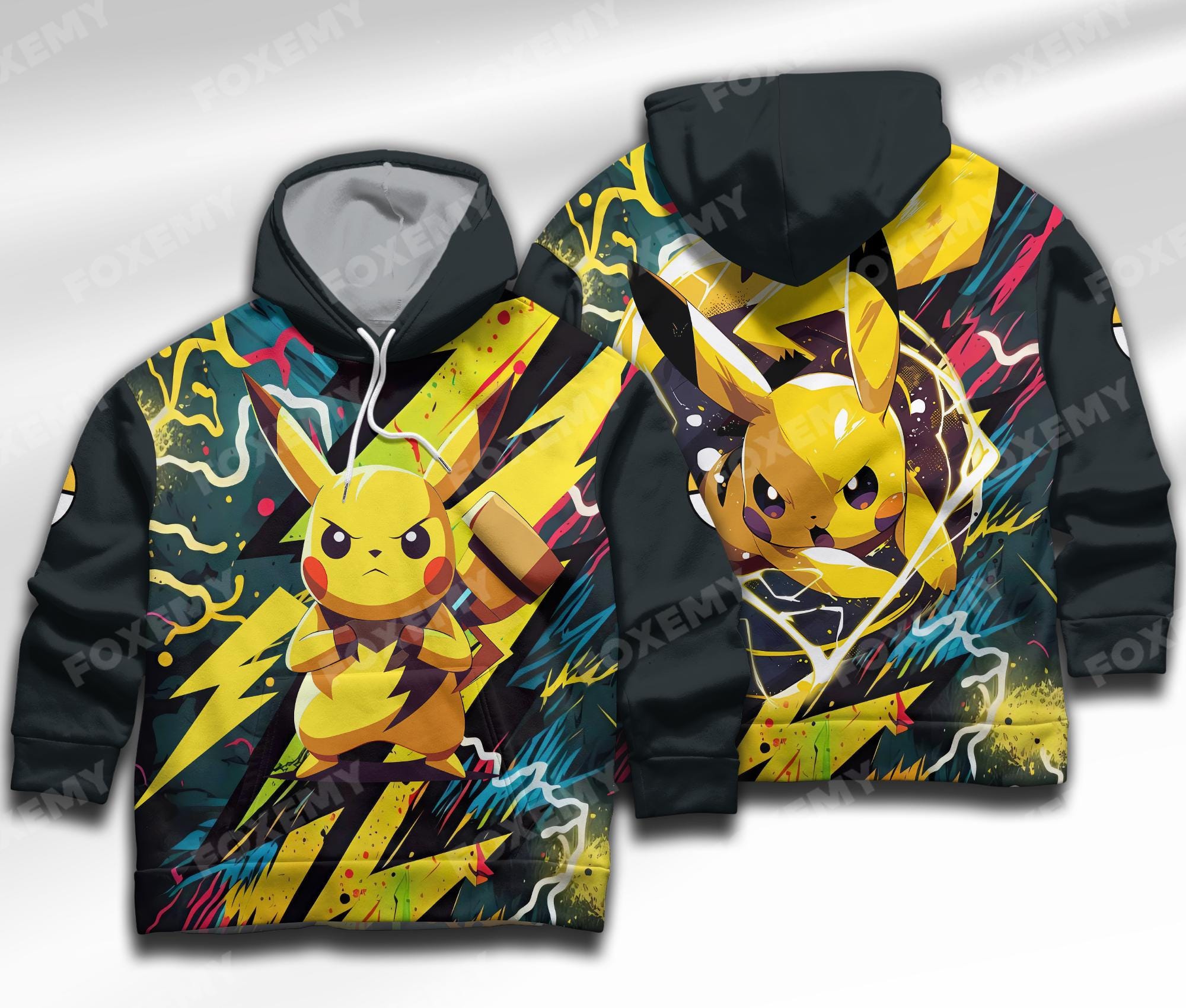 Adult Pikachu Hoodie Etsy