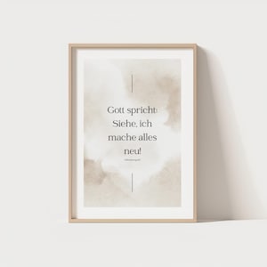 Årsmotto 2026 Kristen affisch Beige Uttalande Dekoration Väggordspråk Gåva Uppenbarelse Gud talar Välsignelse