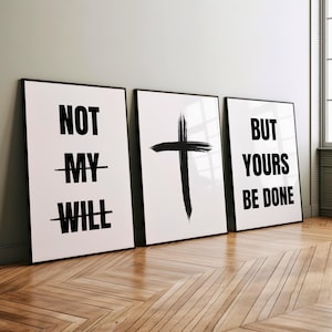 Christian Poster Wall Art Digital Download Jesus Poster Cross Bible Verses Decoration Christian Sayings Minimalist Decoration