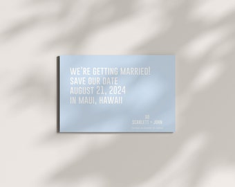 Wedding invitation template light blue editable template modern wedding set save the date personalized bold blue canva template colorful
