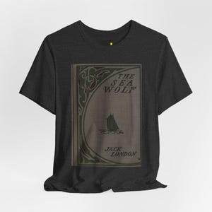 The Sea-Wolf Book Cover T-Shirt, Jack London Literary Shirt, Classic Novel Gift image 2
