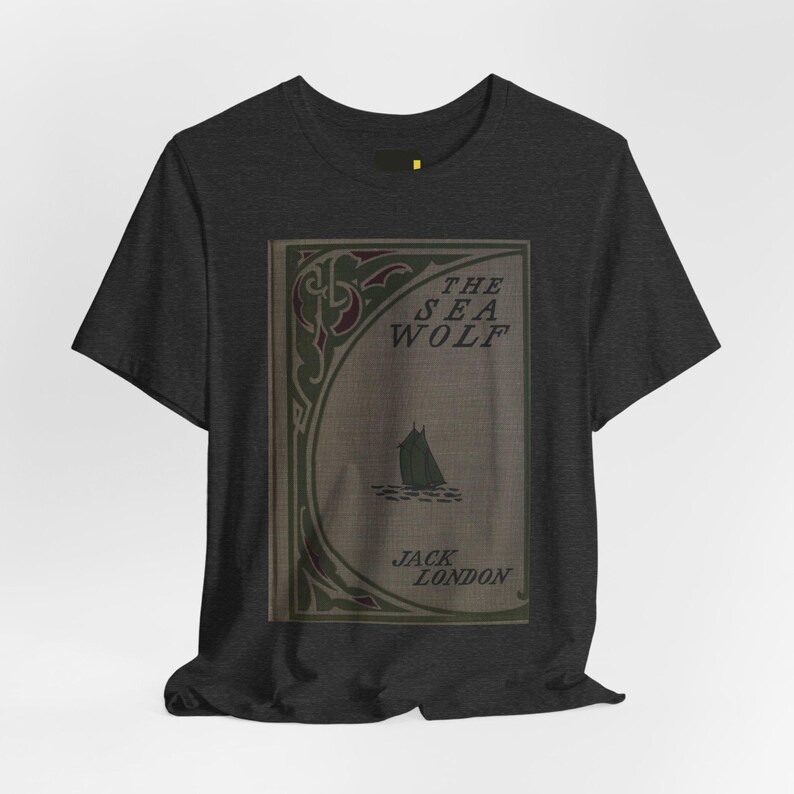 The Sea-Wolf Book Cover T-Shirt, Jack London Literary Shirt, Classic Novel Gift image 2