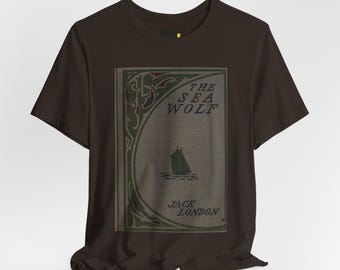 T-Shirt mit dem Cover des Buches „Der Seewolf“, Jack-London-Literatur-Shirt, Geschenkidee für einen Klassiker