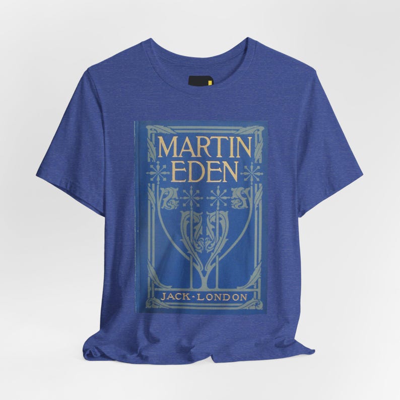 Martin Eden Book Cover T-Shirt, Jack London Literary Shirt, Classic Novel Gift image 1