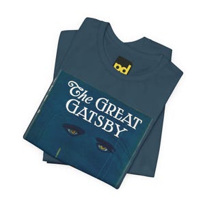 The Great Gatsby Book Cover T-Shirt, F. Scott Fitzgerald Classic Literature Shirt, Reader Gift image 5