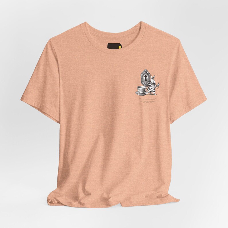 Alice in Wonderland Book Cover T-Shirt, Lewis Carroll Quiet Classics image 2