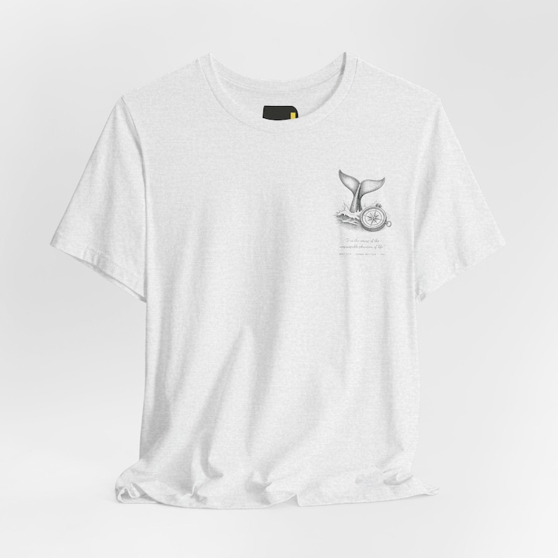 Moby-Dick Book Cover T-Shirt, Herman Melville Quiet Classics image 1